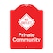 Signmission Private Community With No Outlet Symbol Heavy-Gauge Aluminum Architectural Sign, 24" H, RW-1824-9785 A-DES-RW-1824-9785 - alternate 1